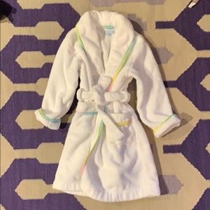 Hill House Home girls rainbow trim robe